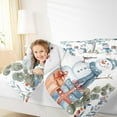 thumbnail image 4 of Manfei Kawaii Snowman Bedding Comforter Set for Kids, Winter Leaf Botanical Twin Comforter Sets, Merry Christmas Reversible Bedding Set, Super Cozy Room Decor, 2-Piece, 4 of 8