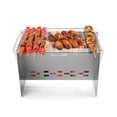 thumbnail image 1 of Outdoor furnace,Stove With Plate Portable Stainless Steel Outdoor Portable Stainless Steel Stove With Stainless Steel Stove Wood Stove Buzhi Silver, 1 of 6