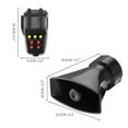 thumbnail image 3 of Universal Car Alarm Sound 7 Tone Horn 12V 100W Police Siren Horn Loudspeaker (Black), 3 of 6