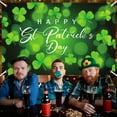 thumbnail image 3 of Pompotops St Patrick's Day Large Banner Double Printed Banner Shamrocks Hat Gold Coins Luck Green Yard Sign Trefoil Poster Photo Irish Holiday Decorations, 3 of 5