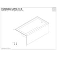 thumbnail image 4 of Kingston Brass KVTDE603122R0 60-Inch Acrylic Rectangular 3-Wall Alcove Tub Combo with Tub Door (Right Hand Drain) in White/Matte Black, 4 of 9
