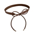 thumbnail image 2 of Women Belt Solid Color Faux Leather Lace-up Narrow Anti-slip Adjustable Lightweight Sweater Dress Coat Waist Decoration Waistband Waist Strap, 2 of 8
