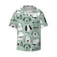 thumbnail image 3 of Balery Puppy Men's Casual Button Down Shirt Short Sleeve Textured Summer Cuban Beach Shirts-Large, 3 of 7