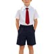 thumbnail image 1 of Odeerbi Niños 2 Piezas Caballero Traje Formal Preppy Vestido de Manga Corta Camisa y Traje Pantalones Cortos Conjunto de Uniforme Escolar, 1 of 7