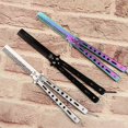thumbnail image 2 of 3D Blue Sea Elf Comb Butterfly Comb Metal Hair Comb Foldable Training Comb, 2 of 4