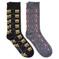 thumbnail image 1 of Hyp Spongebob Squarepants and Patrick Argyle Men's Crew Socks 2 Pair Pack, 1 of 3