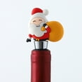 thumbnail image 5 of Dserhfy Leak-proof Christmas Wine Stopper Food Grade Creative Cartoon Fresh-keeping Santa Claus Wine Bottle Plug Party Supplies, 5 of 8