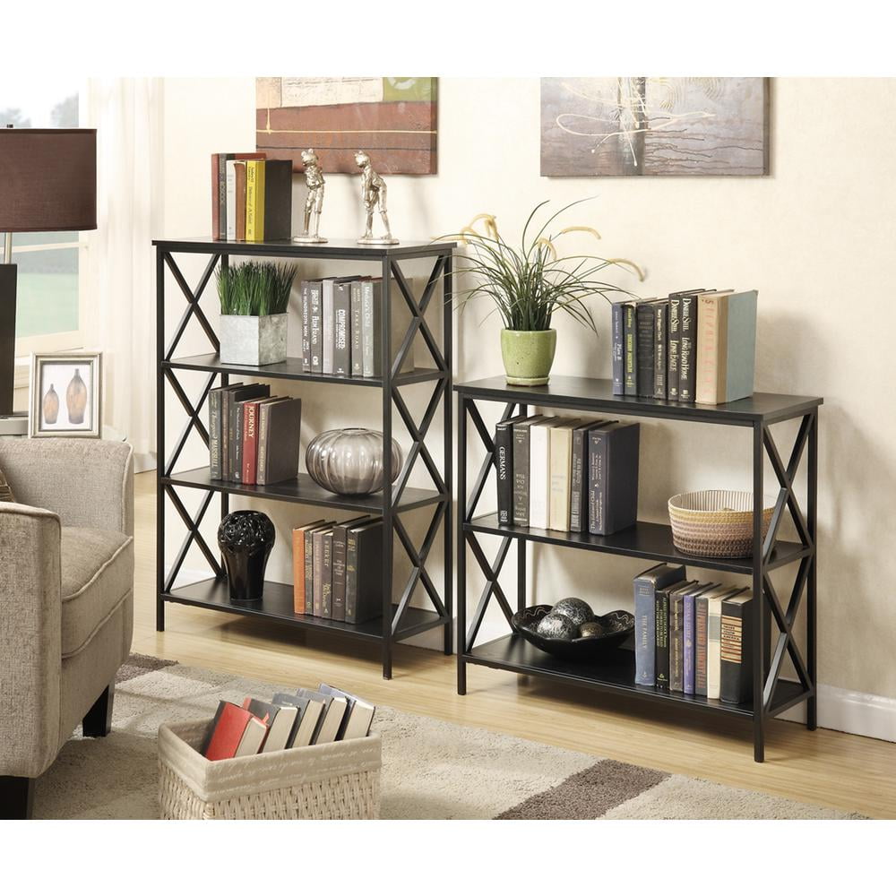 Convenience Concepts Tucson 4-Tier Bookcase, Black