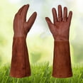 thumbnail image 2 of TIEVOSA Sheepskin Garden Gloves Long Cowhide Protective Gloves Stab Proof and Cut Proof（Coffee）, 2 of 9