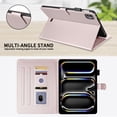 thumbnail image 4 of For iPad Pro 13 inch (2025 M5/2024 M4) Case, Rhombus Pattern Multiple Viewing Angles Stand Slim Folio Cover (Rose Gold), 4 of 6