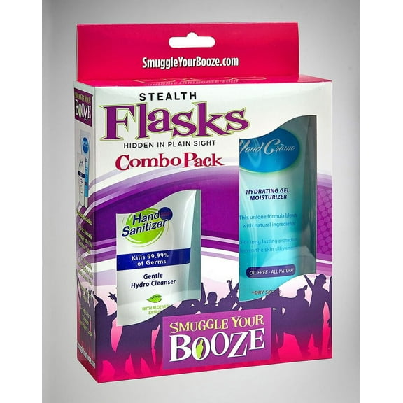 Smuggle Your Booze Flasks - Hand Creme & Sanitizer Combo Pack 11.5 Oz Capacity