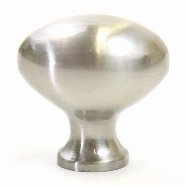 Contempo Living Knob109B Solid Oval Stainless Steel Brushed Nickel