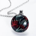 thumbnail image 2 of Print Elegant Glass Circular Pendant Necklace - Women's Fashion Necklace with Stunning Design, 2 of 5