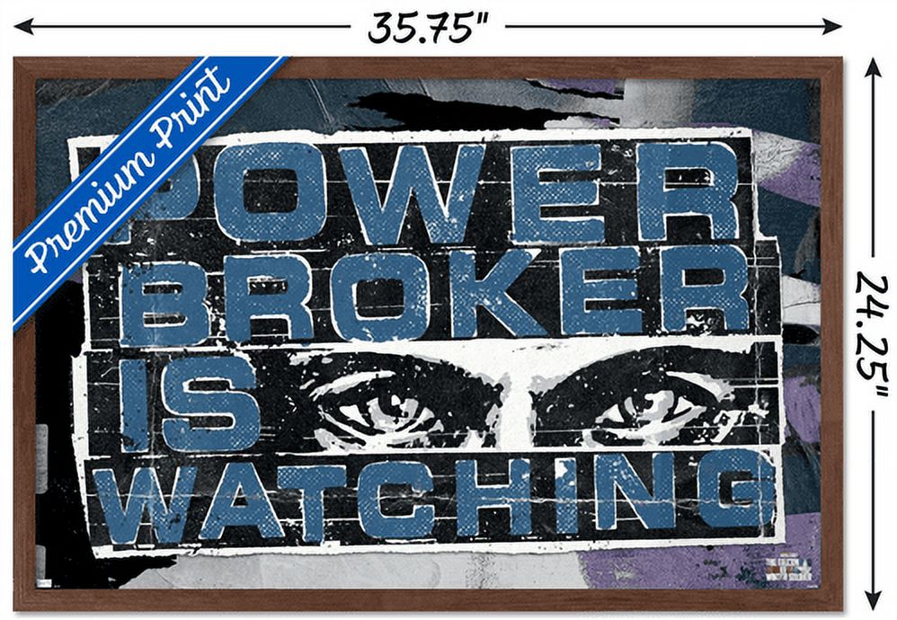 Marvel Falcon and Winter Soldier - Power Broker Watching 1 Wall Poster, 22.375" x 34", Framed