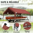 thumbnail image 3 of Kimunuk Canopy Replacement Cover, 12' x 20' Outdoor Portable Carport Replacement Canopy with Ball Bungees for Car Garage Shelter Tent Party Tent, Fuchsiared ,Frame is Not Included, 3 of 6