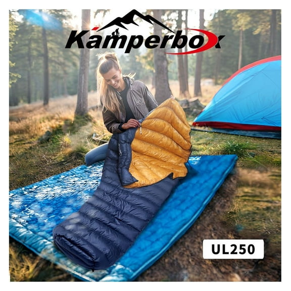 Ultra Light Down Sleeping Bag Outdoor Camping Sleeping Bag Warm Down Sleeping Bag Outdoor Camping Travel UL250 Blue
