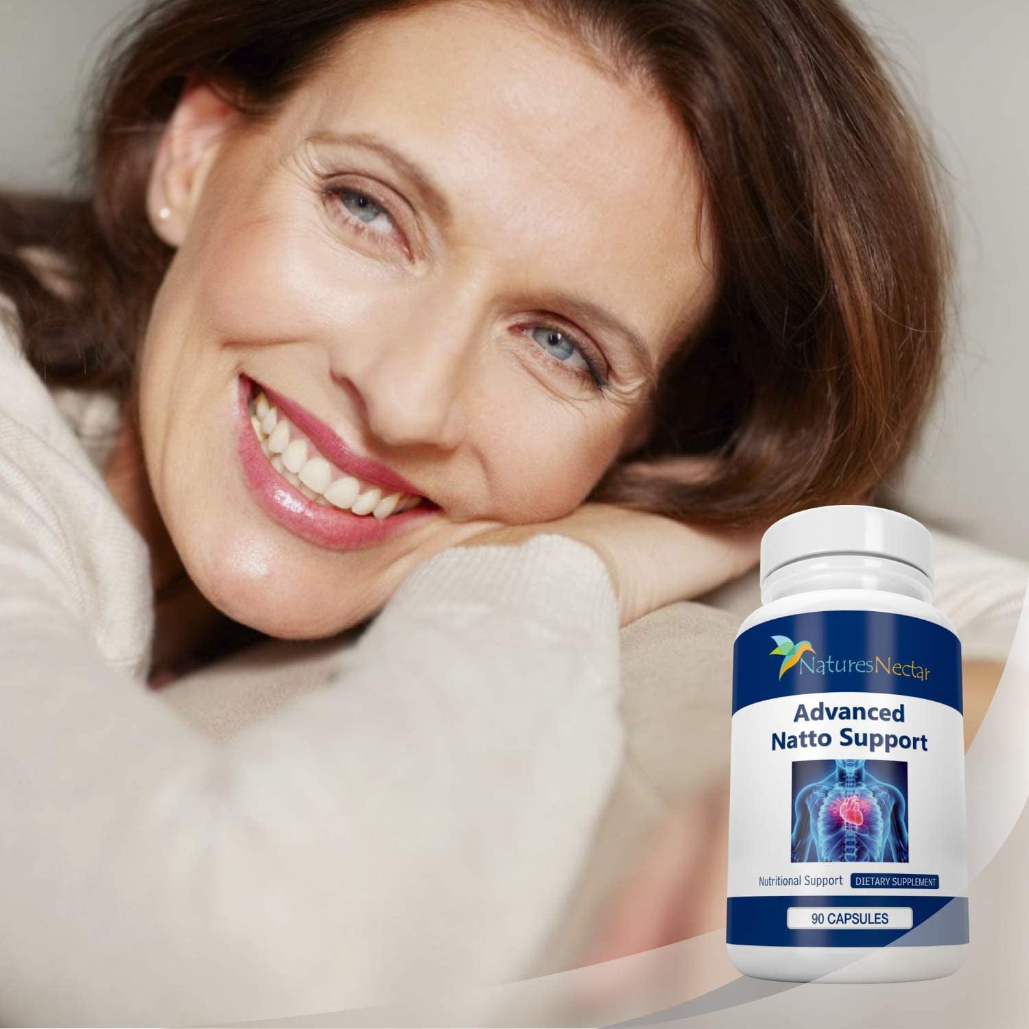 Nattokinase 5000 FU Supplement- 250mg of Natto Kinase Powder All Natural Blood Thinner Capsules Made from Organic Fermented Beans Can Help to Improve Blood Circulation