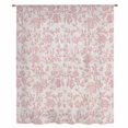 thumbnail image 2 of Farmhouse Pink Sheer Curtains 63 Inches Long, Vintage Flower Leaf Botanical Plant Light Filering Curtains, Breathable Simi Curtain Privacy Drapes for Living Room Bedroom Lightweight Window Treatment, 2 of 9