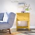 thumbnail image 4 of Pemberly Row Modern Accent Table with 2 Drawers in Mustard Yellow, 4 of 8