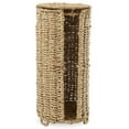 thumbnail image 5 of Casafield Toilet Paper Roll Holder with Lid - Natural, Fits 3 Rolls, Free Standing Seagrass Bath Tissue Storage Organizer for Bathroom, 5 of 8