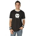 thumbnail image 2 of Scott Pilgrim vs. The World Pixel Skull Adult Black with White Ringers T-Shirt, 2 of 3