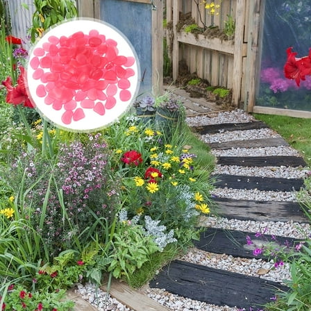 WEUVEB 100Pcs Luminous Powder Stones for Homeowners Garden Pebbles Design Outdoor Garden