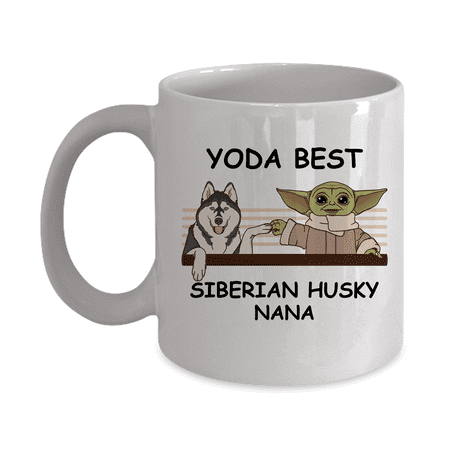 

Yoda Best Siberian Husky Papa - Novelty Gift Mugs for Dog Lovers - Co-Workers Birthday Present Anniversary Valentines Special Occasion Dads Moms Family Christmas - 11oz Funny Coffee Mug