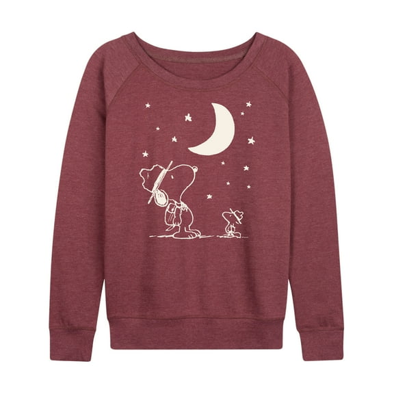 Peanuts - Star Gazing - Women's Lightweight French Terry Long Sleeve Shirt