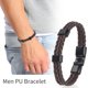 thumbnail image 5 of Pulsera De PU Pulsera De Tejer para Hombres Pulsera Duradera De Múltiples Capas para Hombres Estilo Simple para Su Novio O Familia ANGGREK Otros, 5 of 7