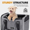 thumbnail image 4 of Medium Cat Carrier with Privacy Curtain, TSA Approved Pet Travel Crate for Airline Under Seat Grey, 4 of 8