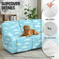 thumbnail image 6 of ZIATUBLES 3 Seater Recliner Sofa Covers, Stretch Reclining Couch Cover Set of 8, Recliner Chair Slipcovers Soft Washable Furniture Protector Slipcovers for Pet, Cloud Star Printed, 6 of 9