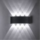 thumbnail image 1 of Aplique de pared LED blanco frío, 8 W, luz blanca cálida 3000 K, aplique de pared impermeable IP65, luz LED moderna de aluminio, adecuada para uso interior y exterior (Negro), 1 of 5