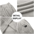 thumbnail image 6 of Men's Corduroy Pants, Elastic Waist Straight Leg Casual Trousers with Ribbed Texture, Retro Style Streetwear Pants for Everyday Wear Grey XXXXL, 6 of 9