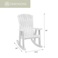 thumbnail image 3 of Poly Resin Rocking Chair - Weatherwood & Black Outdoor Rocker, 3 of 7