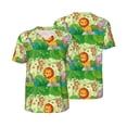 thumbnail image 3 of Daiia African Animals in the Jungle Mens Baseball Jersey Button Down Shirts Short Sleeve Sports Uniforms-3X-Large, 3 of 9