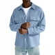 thumbnail image 5 of Top Abrigo Hombres Color Sólido Manga Larga Botón Cuello Moda Casual Verano Al Aire Libre Diario, 5 of 7