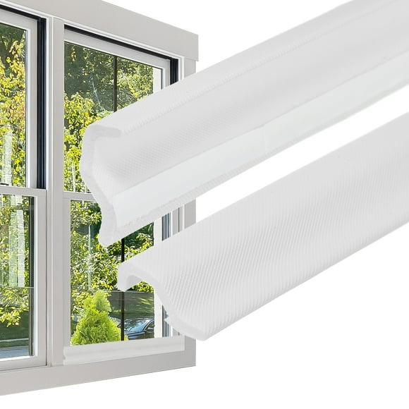 REGALWOVEN Sello de Puerta de Aislamiento Kerf de 26 Pies Autoadhesivo de Espuma de PU Blanco