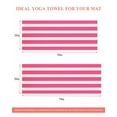 thumbnail image 6 of Pink Striped Yoga Towel for Hot Yoga Non Slip, Modern Simple Monochrome Geometric White Yoga Mat Towel Absorbent Yoga Sweat Towels Microfiber Hot Yoga Blanket for Bikram Pilates 26"x74", 6 of 7