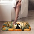 thumbnail image 4 of 1pc Halloween Black Cat in Forest Absorbent Non-Slip Bathroom Thickened Flannel Rug Decor,Soft,Quick Drying,Suitable For Indoor/outdoor Use,Bathrooms,Bedrooms,Kitchens,Terrace,Laundry Rooms,16"x24", 4 of 9