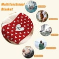 thumbnail image 5 of leyai Valentines Day Decorative Throw Blanket Red Love Heart Throw Blanket Girlfriend Wife Couple Gift Blanket for Couch Sofa Bed Soft Lightweight Fleece Blankets and Throws 50x60, 5 of 6