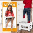 thumbnail image 3 of Foldable Children\'s Stool Can Hold 136.1 Kg - Lightweight Plastic Folding Step Stool For Children Adult (white, 1 Pc), 3 of 3