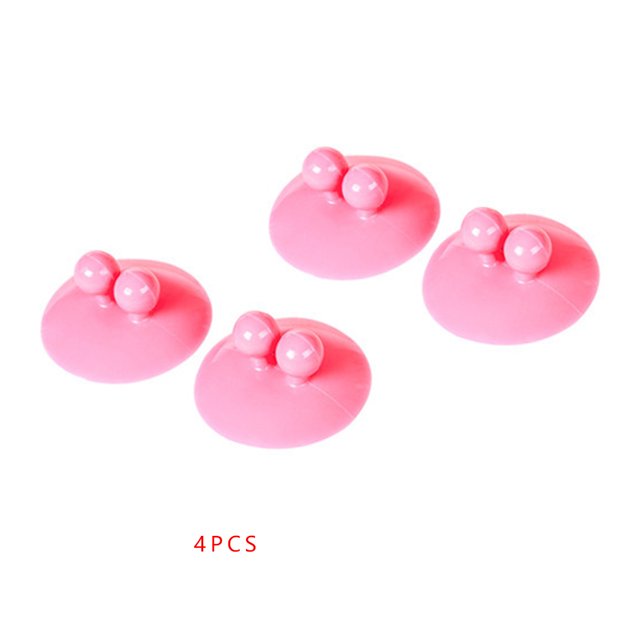 4pcs Multifunctional PVC Material Bathroom Kithen Vacuum Sucker Hook Wall Hanger Strong Suction Force