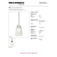 thumbnail image 3 of Millennium Lighting Inc Millennium Lighting Coley 1 Light Pendant in Brushed Nickel with Frosted Glass Shades, 3 of 3