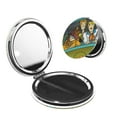 thumbnail image 1 of Qekee Scooby-Doo Print Compact Makeup Mirror Folding Mini Pocket Mirror Portable Hand Mirror Double-Sided 2 x 1x Magnification for Woman Girls-Round Shape, 1 of 9