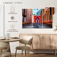 thumbnail image 4 of Elephant Stock Cobblestone Street In Old San Juan Wall Art - Horizontal Multi Panel Canvas - Living Room Wall Decor - Flags Multi Panel - Red And Pink Decor By George Oze - 65" x 42", 4 of 4