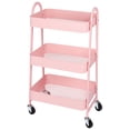 thumbnail image 7 of Gianna 3 Tier Rolling Storage Cart with Lockable Wheels and Handle for Kitchen Bathroom, 7 of 7