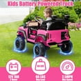 thumbnail image 6 of CASEMIOL 12V Kids Ride on Toys Truck w/ Remote Control, Licensed Ford Bronco Raptor Electric Ride on Cars for Kids 3-5, Powered Electric Car for Toddler, Gifts for Girl & Boy, LED, Bluetooth, Pink, 6 of 8