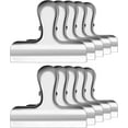 thumbnail image 1 of Paquete de 10 cierres de acero inoxidable, clips para bolsas resistentes con usos múltiples para sellos herméticos, a prueba de óxido y conservación de alimentos frescos por más tiempo en su cocina y, 1 of 7