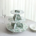 thumbnail image 6 of Balsa Circle 3 Green Tiers Floral Print 11" Cake Cupcake Stand Party Wedding Events Centerpieces, 6 of 8