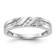 thumbnail image 1 of Solid 14K White Gold Engagement Complete Diamond Trio Men's Wedding Band Ring Size 9.5 (.145 cttw.), 1 of 8
